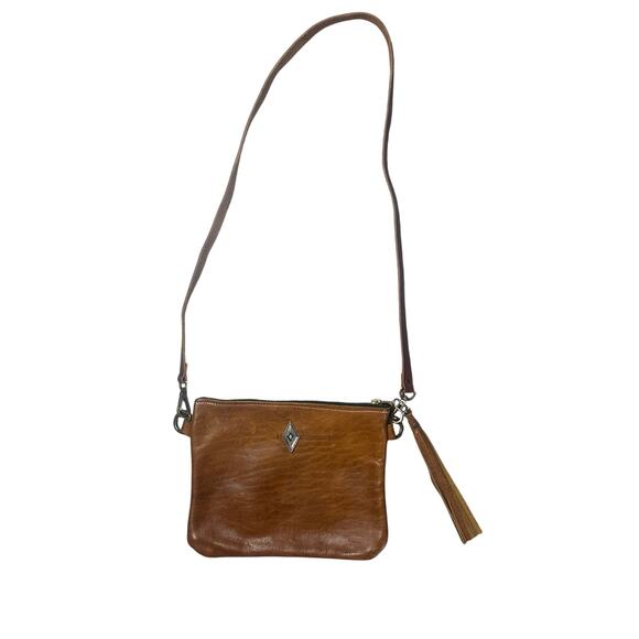 Brown Leather Crossbody Bag - Picture 1 of 8